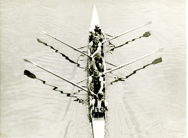 Black and white photograph, 01 Junior IV winners Henley and 2 others, 1968, 1967
