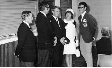 Black and white photograph, Opening of Power House Rowing Club, 14 February 1970
