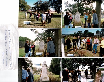 Photograph - photograph, colour, WHS members outing April 2002, Epping and Yan Yean Cemetery Tour, Scar tree tour RMIT University, April 2002