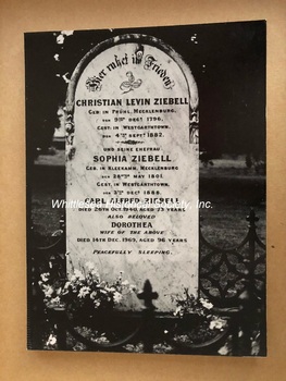 Christian Ziebell headstone at Westgarthtown