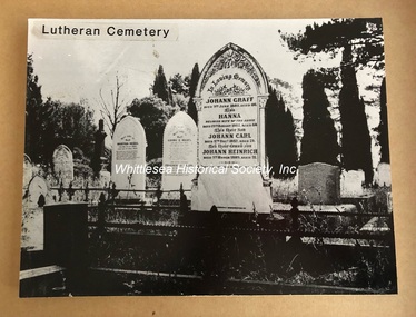 Westgarthtown, Lutheran Cemetery, Johann Graff, Headstone