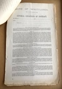 Document - Contract, Contract No.7, Shire of Whittlesea, Victoria. Plenty Main Road, 10 Dec 1888