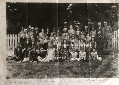 Photograph - Photocopy, Mernda Methodist Sunday School Picnic, 29 Mar 1932