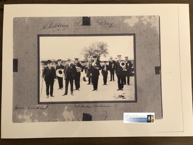 Photocopy of photograph, Whittlesea Show Day, Tramways Band, c. 1933