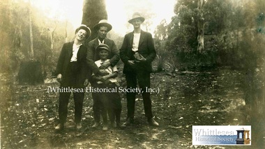Photograph - Brown Album, The boys after the bushfire Britannia Creek 1926, 1926