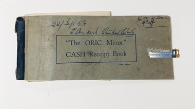 Booklet - Cash Receipt Book, Eden Park Cricket Club, c. 1954