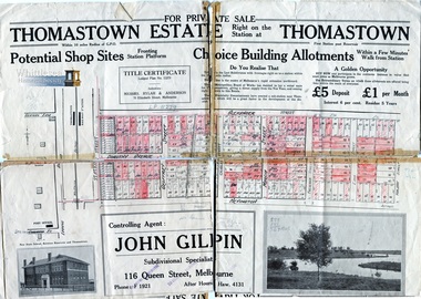Map, Thomastown Estate