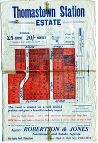 Map - Brochure, Bussau & Co., Printers, Auction Sale, Thomastown Station Estate, 27 Oct 1923
