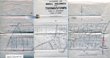 Map - Allotments for Small Holdings, near Thomastown, Parish of Keelbundora, County of Bourke, 24 Nov 1907