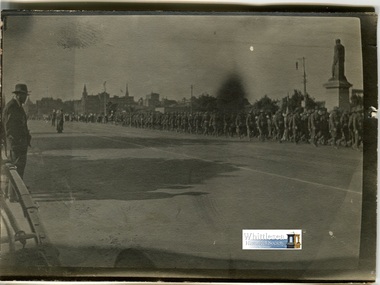 Photograph, Padre Hayes, Armistice Day, St. Kilda Road, 1918