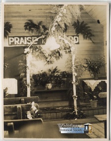 Photograph, Padre Hayes, Interior of Church at Separation, 1927