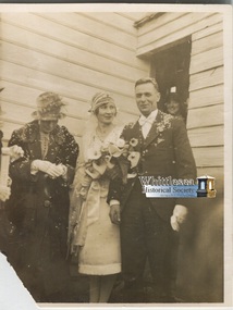 Photograph, Padre Hayes, Vera Benson and William Carswell, 1927