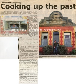 Newspaper - Newspaper Clipping, Whittlesea Review, Cooking up the past, 5 May 2009