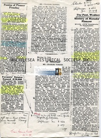 Newspaper - Newspaper Clipping, Copy, In Memoriam, Charles Turner, c.1944