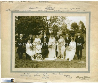 Photograph - Copy, Frazer & Vallance, Jack Leach and Bessie Thomas wedding party, May 1914