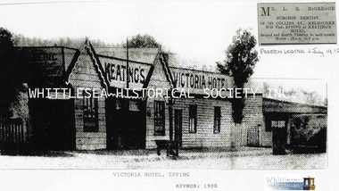 Photograph - Copy, Keating's Victoria Hotel, Epping, c.1900