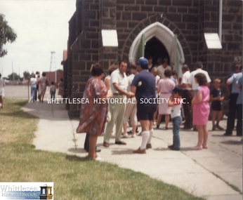 Photograph, Gwen Hawke, St. Peters Catholic Church celebrations, 1985
