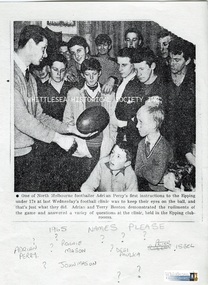 Newspaper - Article, Copy, Adrian Perry at Epping Football Club, 1965
