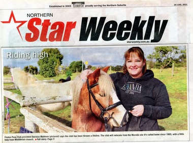 Newspaper - Newspaper clipping, Northern Star Weekly, Riding High Findon Pony Club, 29 Jun 2021