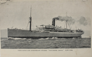Postcard, Steamer "Gloucester Castle" 8,000 TONS