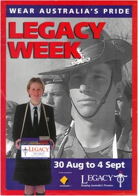 Poster, Wear Australia's Pride. Legacy Week, 1990s