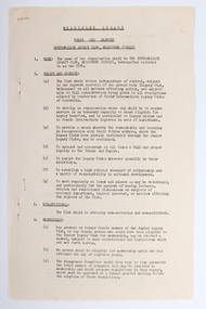 Document, Rules and Objects Intermediate Legacy Club, Melbourne (Girls), July 1955, amended May 1964