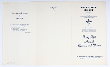 Programme, Annual meeting and Dinner programmes
