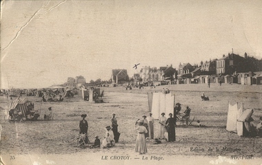 Postcard, Le Crotoy - La Plage, 1918