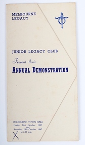 Programme, Junior Legacy Club Annual Demonstration 1947, 1947