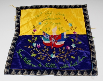 Souvenir - Souvenir Scarf, 14th Inf. Batt Souvenir of Egypt 1916, 1916