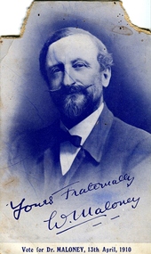 Pamphlet, Vote for Dr. Maloney 1910 voting flyer, 1910