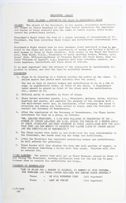 Document, Boys’ Classes - Procedure for Class on President’s Night, 1975