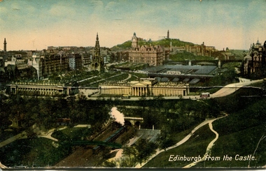 Postcard, Edinburgh from the Castle, c.1918