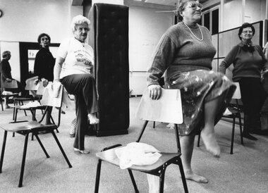 Photograph - Exercise Classes, Widows activities, 1988