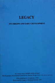Booklet, Legacy. Its Origins and Early Development, 1983