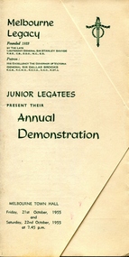 Programme, Junior Legatees present their Annual Demonstration 1955, 1955