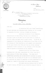 Document, Valuation, 1943