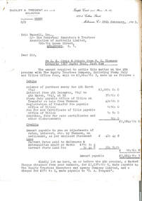 Letter - Document, letter, re D. N. Craig and Others from W.G. Thomson / Property 1267 Burke Road, East Kew, 1943