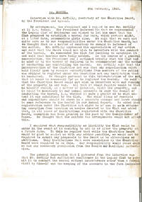 Document - Document, notes, re. Hostel, 1943