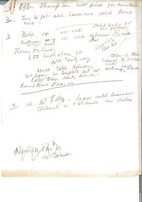 Letter, Inventory of Furniture (Holmbush)
