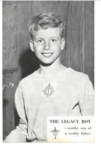Pamphlet - Document, brochure, The Legacy Boy - worthy son of a worthy father, 1953