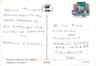 Postcard - Document, postcard