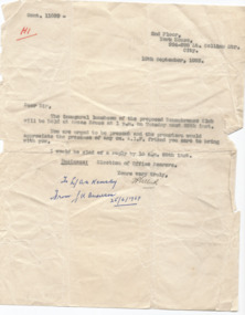 Letter - Document, letter, (H1), 1923