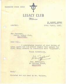Letter - Document, letter, 20 April 1943
