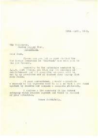Letter - Document, letter, 19/4/1943