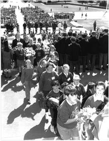 Photograph - Photo, Anzac commemoration for students, c.1992