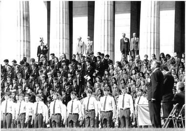Photograph - Photo, Anzac commemoration for students 1992, 1992