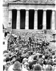Photograph, Anzac commemoration for students 1990, 1990