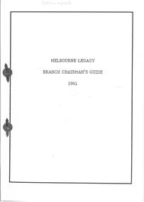 Document, Branch Chairman's Guide 1991, 1991