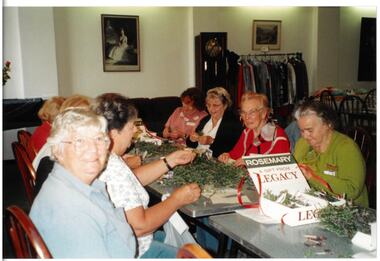 Photograph, Widows preparing rosemary at Legacy House, 199